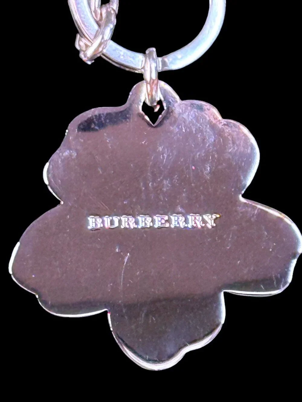 Burberry Vintage Prorsum Flower Bloom Nova Check Bag Charm Keychain with COA
